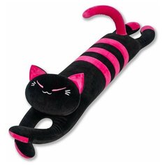 Мягкая игрушка антистресс Штучки, к которым тянутся ручки "Черный Кот" 110см, розовый