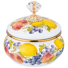 Сахарница Agness Серия Фландрия эмалированная 0,85 л с крышкой (950-445)