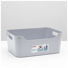 Корзина 10 л "Scandi", цвет светло-серый 6247724 Econova