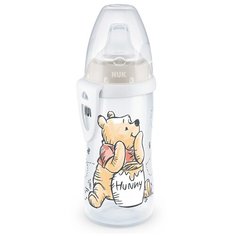 Поильник-непроливайка NUK First Choice Active с насадкой из силикона Disney Winnie The Pooh, 300 мл бежевый/белый