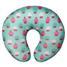 Подушка для шеи Штучки, к которым тянутся ручки Вкусняшки, голубой