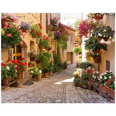 Фотообои Италия в цветах 300см*238см,холст Divino