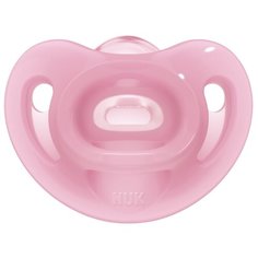 Пустышка силиконовая ортодонтическая Nuk Sensitive от 6 до 18 мес., розовый
