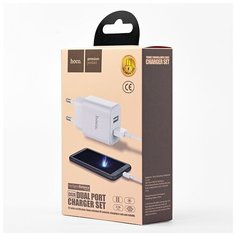 Сетевое зарядное устройство USB HOCO C62A (Micro, 2.1A) белый