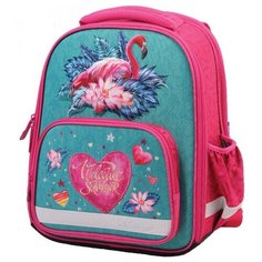 Berlingo ранец Flamingo style, голубой/розовый