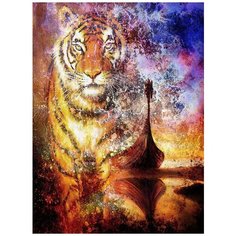 Фотообои Тигр, 200см*270см,холст Divino