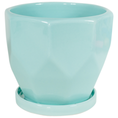 Кашпо 17 см голубое Rettal