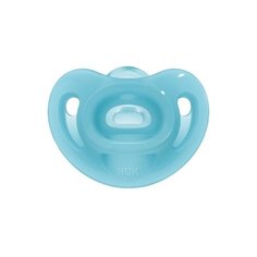 Пустышка силиконовая ортодонтическая Nuk Sensitive от 6 до 18 мес., голубой