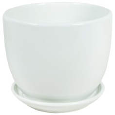 Кашпо для цветов 14 см белое Rettal