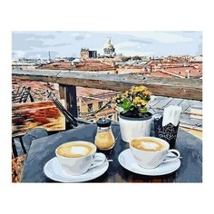 Картина по номерам на холсте Paintboy "По чашке кофе на крыше", 40х50 см, GX-33716