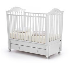Кроватка Nuovita Sorriso (качалка), продольный маятник белый