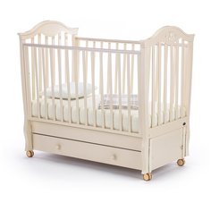 Кроватка Nuovita Sorriso (качалка), продольный маятник слоновая кость