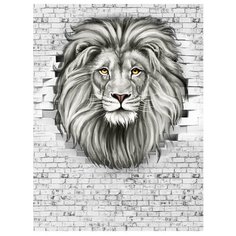 Фотообои Fotooboikin "3D Лев" 200х270 см (ШхВ)