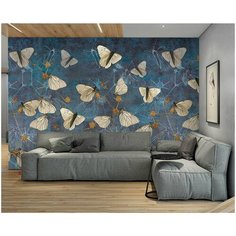Фотообои флизелиновые Fotooboikin "Мотыльки 3D" 400х270 см