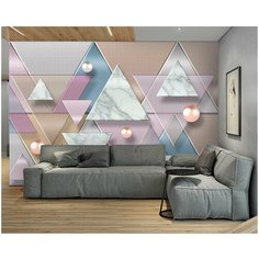 Фотообои на стену Fotooboikin "Треугольники 3 д" 400х270