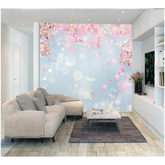 Фотообои на стену Fotooboikin "Цветы сакура 3D" 300х270
