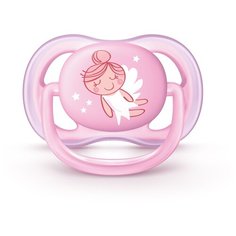Пустышка силиконовая ортодонтическая Philips AVENT Ultra Air SCF545/10 0-6 м, розовый