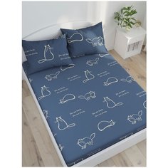 Простынь "Котики" 150х215 см 1,5-спальная Сказка