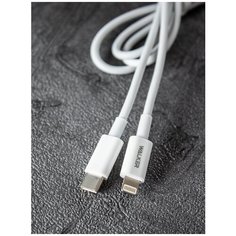 Кабель Lightning - USB Type C для Apple Iphone WALKER С830, быстрая зарядка 20W / зарядка для iphone / кабель для iphone / кабель lightning / usb кабель / шнур для зарядки телефона / кабель питания / кабель не оригинал / магнитная зарядка / белый