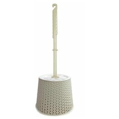 Ершик для туалета с подставкой SVIP Nature, пластик "ротанг" слоновая кость (SV4108/с)
