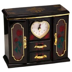 Yiwu Zhousima Crafts Музыкальная шкатулка с часами Шкаф 743019 коричневый