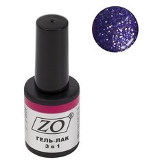 Гель-лак 3 в 1 ZO ZO-GT, 10 мл, 033 синий шиммер