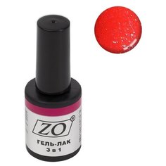 Гель-лак 3 в 1 ZO ZO-GT, 10 мл, 080 ярко-красный шиммер