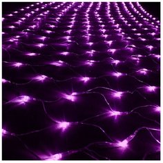 Гирлянда Sh Lights Сетка для улицы, 100 х 150см, NTLD144, 144 ламп, фиолетовые диоды/прозрачный провод