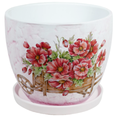 Кашпо для цветов "Маки" 18.5*18 см Rettal