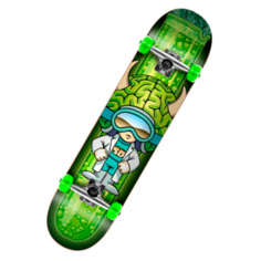 Детский скейтборд Speed Demons Brainiac Complete 7", 29.5x7, зеленый