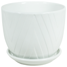 Кашпо для цветов 14 см белое Rettal