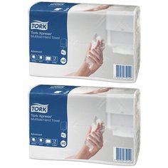 Промо набор №1 Tork Xpress® листовые полотенца, Система Н2 - Полотенца сложения Multifold, 380 листов, 21 х 23.4 см, 2 слойные, белые, (Multifold), 2 штуки в упаковке ( 471117)