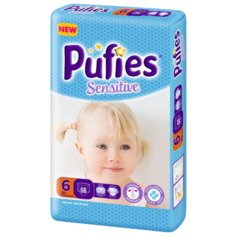 Pufies подгузники Sensitive 6 (13+), 66 шт.