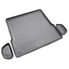 Коврик в багажник RENAULT Logan (I) 2004-2015, сед. со вставками. 3 шт. (полиуретан, серый) Element