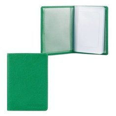 Бумажник водителя FABULA "Every day", натуральная кожа, тиснение, 6 пластиковых карманов, зеленый, BV.53.FP