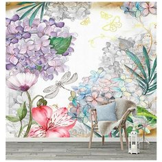 F10003 Фотообои Флизелиновые с виниловым покрытием, "Цветы" 300 x 270 см Barton Wallpapers