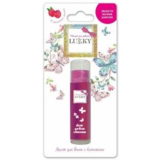 Мелок для волос с блёстками, розовый, с ароматом малины, 10 г Lukky Т18857