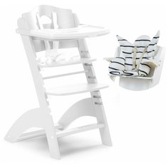Стульчик для кормления Childhome Lambda 2 White с подушкой Angel marin