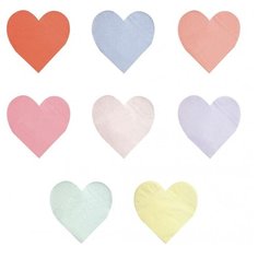 Салфетки Meri Meri Palette Heart Large, 20 шт.