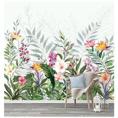 M16003 Фотообои Флизелиновые с виниловым покрытием "Цветы" 300х270 см Barton Wallpapers