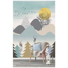 M16902 Фотообои Флизелиновые с виниловым покрытием Природа "Звери в горах" 200х270 см Barton Wallpapers