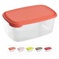 Контейнер пласт. прямоуг. 1,6 л, с крышкой, Stilo, DRINA (210х135х85 мм, цвета в ассортименте) (10547)