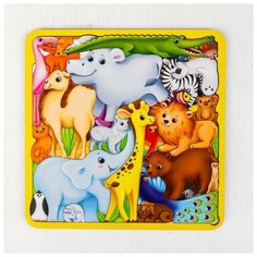 Пазл-головоломка Лесная мастерская "Животные мира", размер 27*27 см, логическая (4276021)