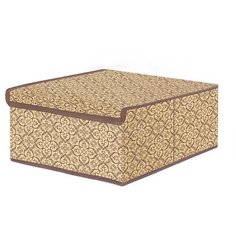 Короб с крышкой для мелких вещей Гелеос Миндаль 28x28x13cm Beige МНД_131
