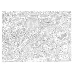 "Динозавры". Гигантская напольная раскраска в тубусе от VoiceBook. Формат А0