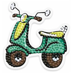 Алмазная мозаика ФРЕЯ магнит "Мотороллер" 8.5 x 8 см