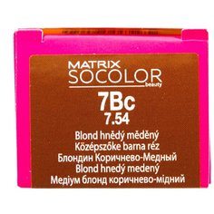 Matrix Socolor Beauty стойкая крем-краска для волос, 7Bc блондин коричнево-медный, 90 мл