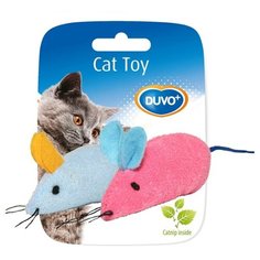 Игрушка для кошек DUVO+ с кошачьей мятой "Две мышки", мультиколор, 6х5х3см (Бельгия)