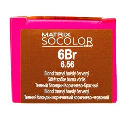 Matrix Socolor Beauty стойкая крем-краска для волос, 6Br темный блондин коричнево-красный, 90 мл