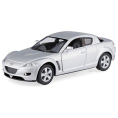 Детская игрушечная коллекционная металическая модель машинки игрушки Kinsmart "Мазда RX8" (металлическая, инерционная) серый 1:36